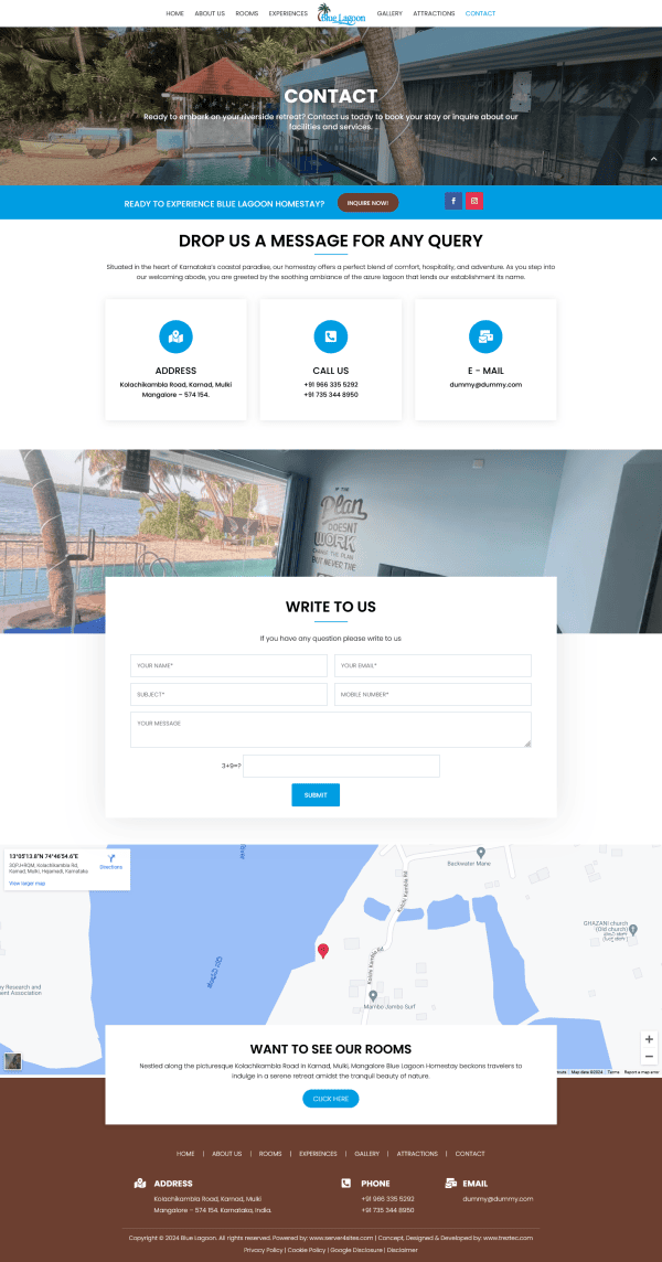 Blue Lagoon Homestay Contact