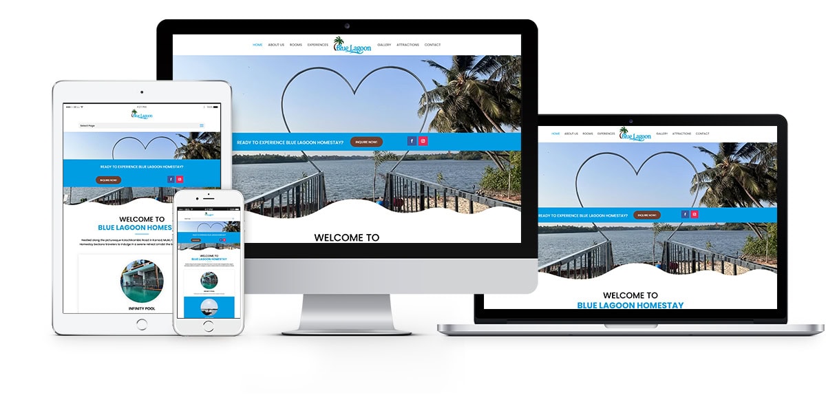 Blue Lagoon Homestay Mockup Blue Lagoon Homestay Mockup